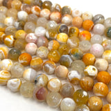 Faceted Round Orange Fire Agate | Fashion Jewellery Outlet | Fashion Jewellery Outlet