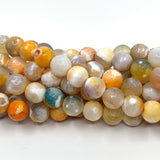 Faceted Round Orange Fire Agate | Fashion Jewellery Outlet | Fashion Jewellery Outlet