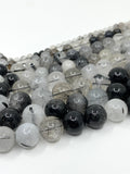 Black Rutilated Quartz Bead 