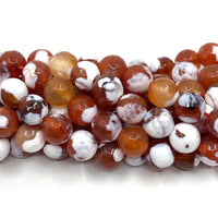 Faceted Round Red Fire Agate | Fashion Jewellery Outlet | Fashion Jewellery Outlet