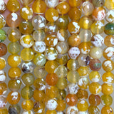 Faceted Round Yellow Fire Agate | Fashion Jewellery Outlet | Fashion Jewellery Outlet