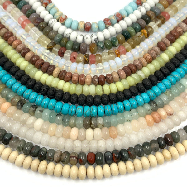 Smooth Rondelle Gemstone Beads