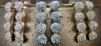 CZ 4 Round Tier CZ Stones Earrings, Silver | Fashion Jewellery Outlet | Fashion Jewellery Outlet