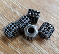 Micro CZ Pave Tube Bead | Fashion Jewellery Outlet | Fashion Jewellery Outlet