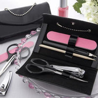 Black Purse Small Manicure Set | Fashion Jewellery Outlet | Fashion Jewellery Outlet