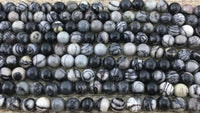 4mm Black Stone Beads | Fashion Jewellery Outlet | Fashion Jewellery Outlet
