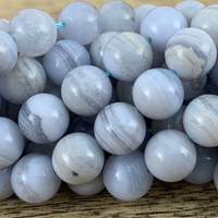 10mm Blue Lace Agate Bead | Fashion Jewellery Outlet | Fashion Jewellery Outlet