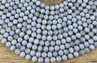 10mm Blue Lace Agate Bead | Fashion Jewellery Outlet | Fashion Jewellery Outlet