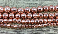 8mm Rose Gold Hematite Bead | Fashion Jewellery Outlet | Fashion Jewellery Outlet