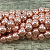 8mm Rose Gold Hematite Bead | Fashion Jewellery Outlet | Fashion Jewellery Outlet