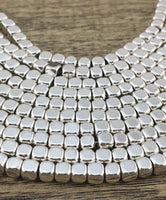Silver Square Hematite Bead | Fashion Jewellery Outlet | Fashion Jewellery Outlet
