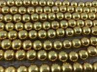 4mm Gold Hematite Bead | Fashion Jewellery Outlet | Fashion Jewellery Outlet