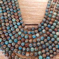 6mm Blue Striped Jasper Bead | Fashion Jewellery Outlet | Fashion Jewellery Outlet