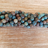 6mm Blue Striped Jasper Bead | Fashion Jewellery Outlet | Fashion Jewellery Outlet