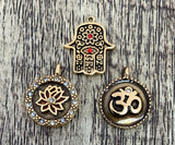 Hamsa Hand Stainless Steel Connector | Fashion Jewellery Outlet | Fashion Jewellery Outlet