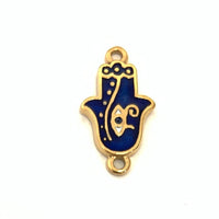 Enamel Hamsa Hand Stainless Steel Connector | Fashion Jewellery Outlet | Fashion Jewellery Outlet