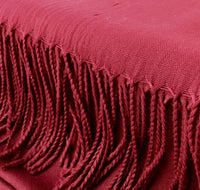 Pashmina Scarf with Fringe, Burgundy | Fashion Jewellery Outlet | Fashion Jewellery Outlet