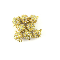 8mm CZ Magnet Lock 2 Sets, Gold | Fashion Jewellery Outlet | Fashion Jewellery Outlet