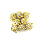 16mm CZ Magnetic Jewelry Locks 2 Sets, Gold | Fashion Jewellery Outlet | Fashion Jewellery Outlet