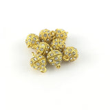 16mm CZ Magnetic Jewelry Locks 2 Sets, Gold | Fashion Jewellery Outlet | Fashion Jewellery Outlet