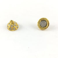 8mm CZ Magnet Lock 2 Sets, Gold | Fashion Jewellery Outlet | Fashion Jewellery Outlet