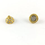 16mm CZ Magnetic Jewelry Locks 2 Sets, Gold | Fashion Jewellery Outlet | Fashion Jewellery Outlet