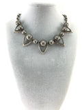 Filigree Ball Necklace Crystals, Gunmetal | Fashion Jewellery Outlet | Fashion Jewellery Outlet