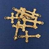 Alloy Crucifix Light Gold Cross Charm | Fashion Jewellery Outlet | Fashion Jewellery Outlet