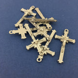 Alloy Antique Silver Crucifix Cross Charm | Fashion Jewellery Outlet | Fashion Jewellery Outlet