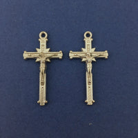 Alloy Antique Silver Crucifix Cross Charm | Fashion Jewellery Outlet | Fashion Jewellery Outlet