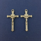 Alloy Antique Silver Crucifix Cross Charm | Fashion Jewellery Outlet | Fashion Jewellery Outlet