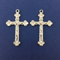 Alloy Silver Crucifix Cross Charm | Fashion Jewellery Outlet | Fashion Jewellery Outlet