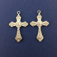 Alloy Silver Crucifix Cross Charm | Fashion Jewellery Outlet | Fashion Jewellery Outlet