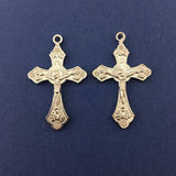 Alloy Silver Crucifix Cross Charm | Fashion Jewellery Outlet | Fashion Jewellery Outlet