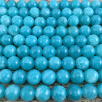 6mm Milky Blue Jade Bead | Fashion Jewellery Outlet | Fashion Jewellery Outlet