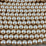 6mm Faux Light Gold Glass Pearl | Fashion Jewellery Outlet | Fashion Jewellery Outlet