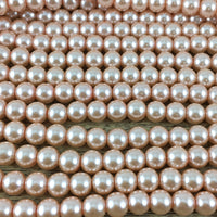 8mm Faux Light Taupe Glass Pearl | Fashion Jewellery Outlet | Fashion Jewellery Outlet