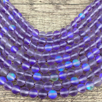 6mm Matte Purple Mystic Aura Beads | Fashion Jewellery Outlet | Fashion Jewellery Outlet