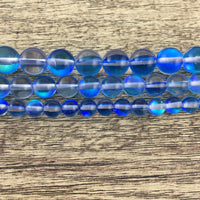 6mm Blue Mystic Aura Beads | Fashion Jewellery Outlet | Fashion Jewellery Outlet