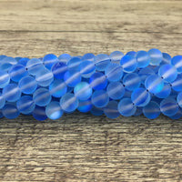 10mm Matte Blue Mystic Aura Beads | Fashion Jewellery Outlet | Fashion Jewellery Outlet