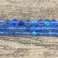 10mm Matte Blue Mystic Aura Beads | Fashion Jewellery Outlet | Fashion Jewellery Outlet