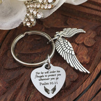 For He will order Psalm 91:11... Custom Keychain | Fashion Jewellery Outlet | Fashion Jewellery Outlet