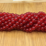 4mm Transparent Red Jade Bead | Fashion Jewellery Outlet | Fashion Jewellery Outlet