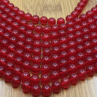 6mm Transparent Red Jade Bead | Fashion Jewellery Outlet | Fashion Jewellery Outlet