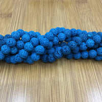 4mm Teal Blue Lava Bead | Fashion Jewellery Outlet | Fashion Jewellery Outlet