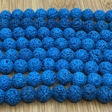 6mm Teal Blue Lava Bead | Fashion Jewellery Outlet | Fashion Jewellery Outlet