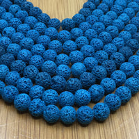 6mm Teal Blue Lava Bead | Fashion Jewellery Outlet | Fashion Jewellery Outlet