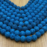 12mm Teal Blue Lava Bead | Fashion Jewellery Outlet | Fashion Jewellery Outlet