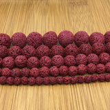 12mm Burgundy Lava Bead | Fashion Jewellery Outlet | Fashion Jewellery Outlet