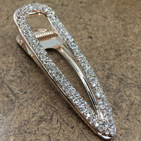 Rose Gold Crystal Rhinestone Stud Hair Clip | Fashion Jewellery Outlet | Fashion Jewellery Outlet